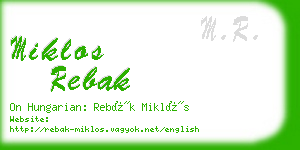 miklos rebak business card